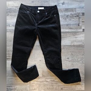💙🩷Made & Loved LOFT Womens Pants Black Size 2 (26) Skinny Velour 5-Pocket 💛💙